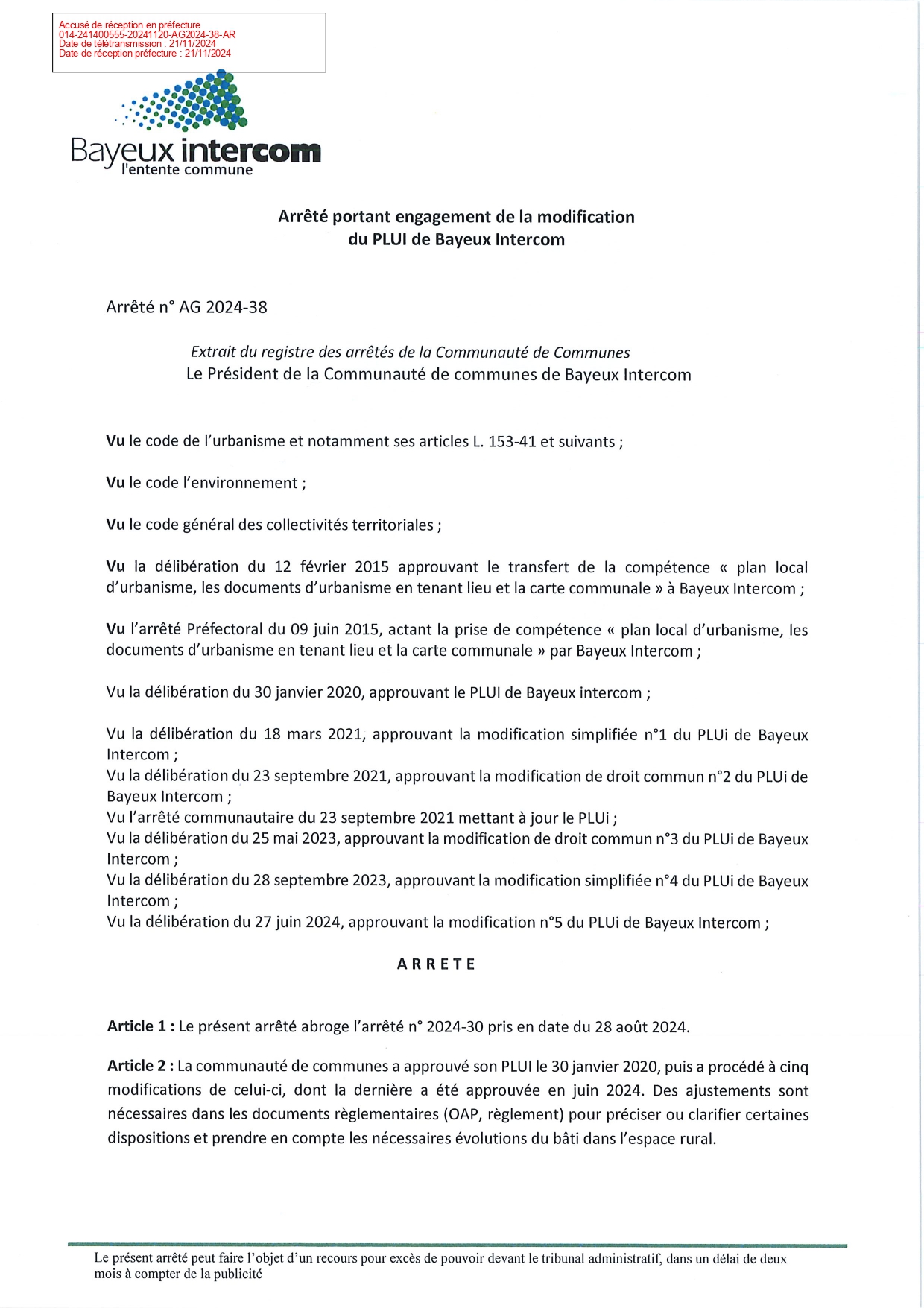 AG 2024 38 Modification simplifiee plui page 0001