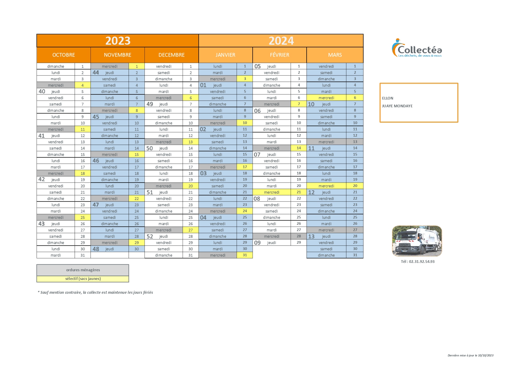 CALENDRIER Ellon Juaye Mondaye page 0001